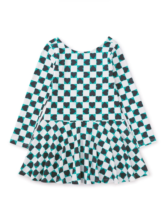Checkerboard Hearts Dress 150 GIRLS APPAREL 2-8 Tea 2T 