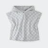 Blue checkboard beach poncho