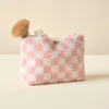 Checkered Blush Sherpa Pouch 110 ACCESSORIES CHILD The Darling Effect 