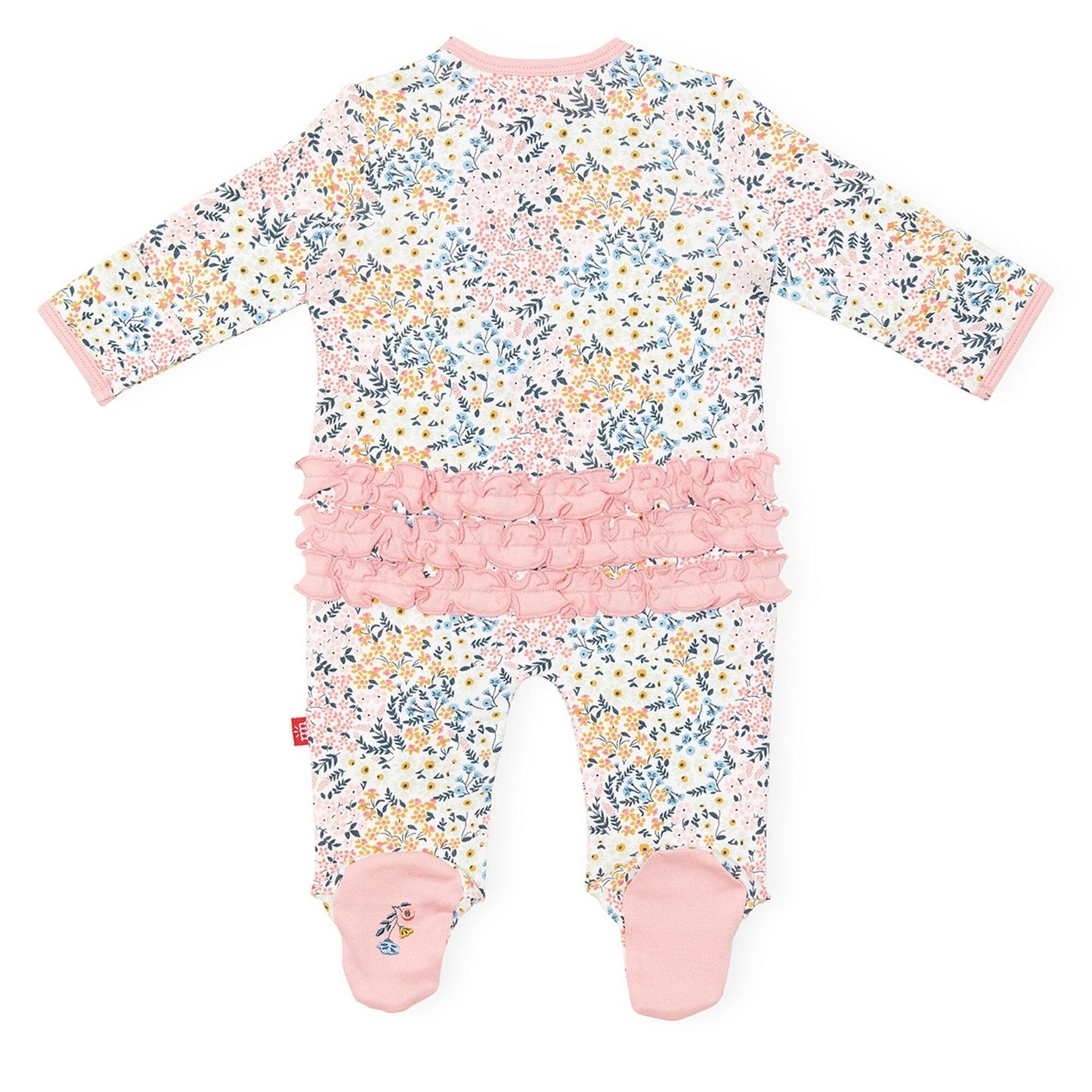 Chelsea Floral Ruffle Footie 120 BABY GIRLS APPAREL Magnetic Me 