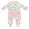 Chelsea Floral Ruffle Footie 120 BABY GIRLS APPAREL Magnetic Me 