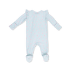 Tiny Cherry Stripe Zip Footie