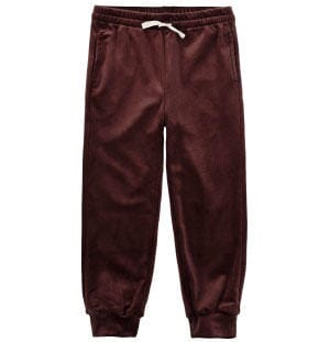 Chocolate Velour Joggers 130 BABY BOYS/NEUTRAL APPAREL Tea 6-9m 