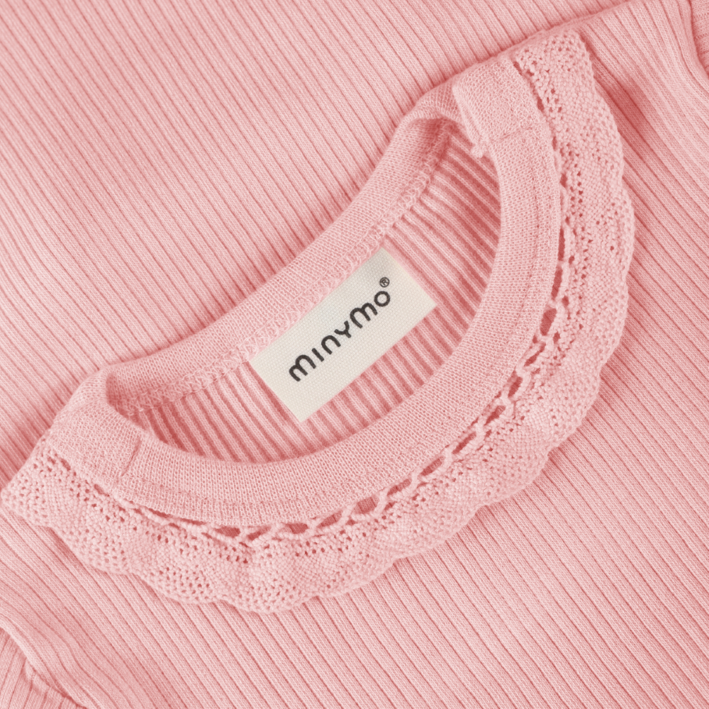 Rosy Ribbed Onesie