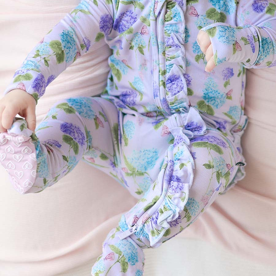 Colette Ruffled Zip Footie