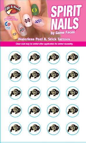 Colorado Buffaloes Nail Stickers 192 GIFT CHILD Fanapeel 