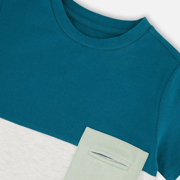 Oatmeal Colorblock Pocket Tee