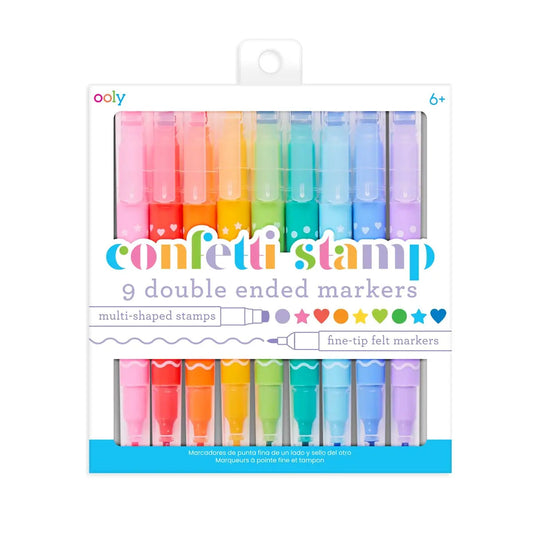 Confetti Stamp Double-Ended Markers 196 TOYS CHILD Ooly 