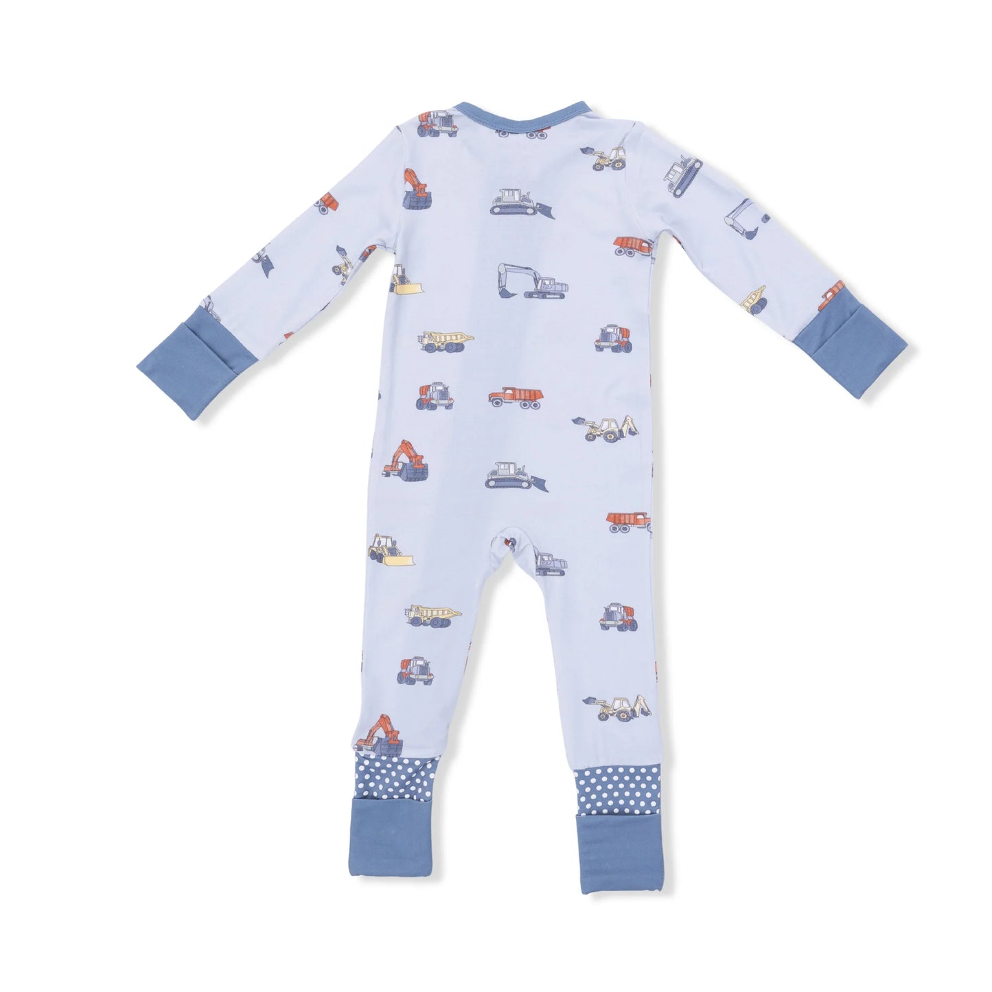 Construction Vehicles Flip Romper