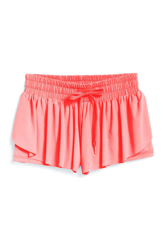Coral Butterfly Shorts 160 GIRLS APPAREL TWEEN 7-16 Tractr 7 