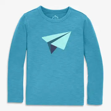 Slate Blue Paper Plane Tee