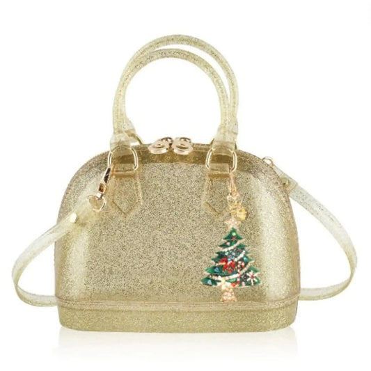 Cate Gold Sparkle with Tree Purse