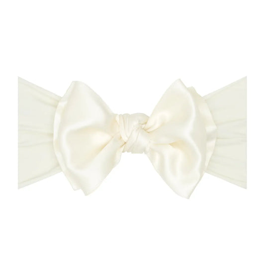 Ivory Satin Bow Headband