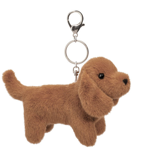 stuffed dachshund on key chain