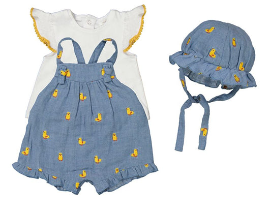 Denim Ducky Set with Hat 120 BABY GIRLS APPAREL Mayoral 2-4m 