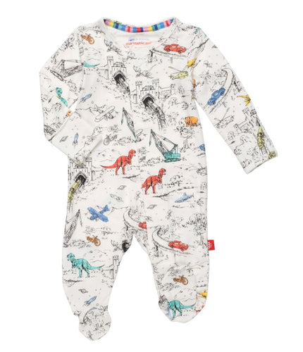 Dino Adventure Quest Magnetic Footie 130 BABY BOYS/NEUTRAL APPAREL Magnetic Me 0-3m 