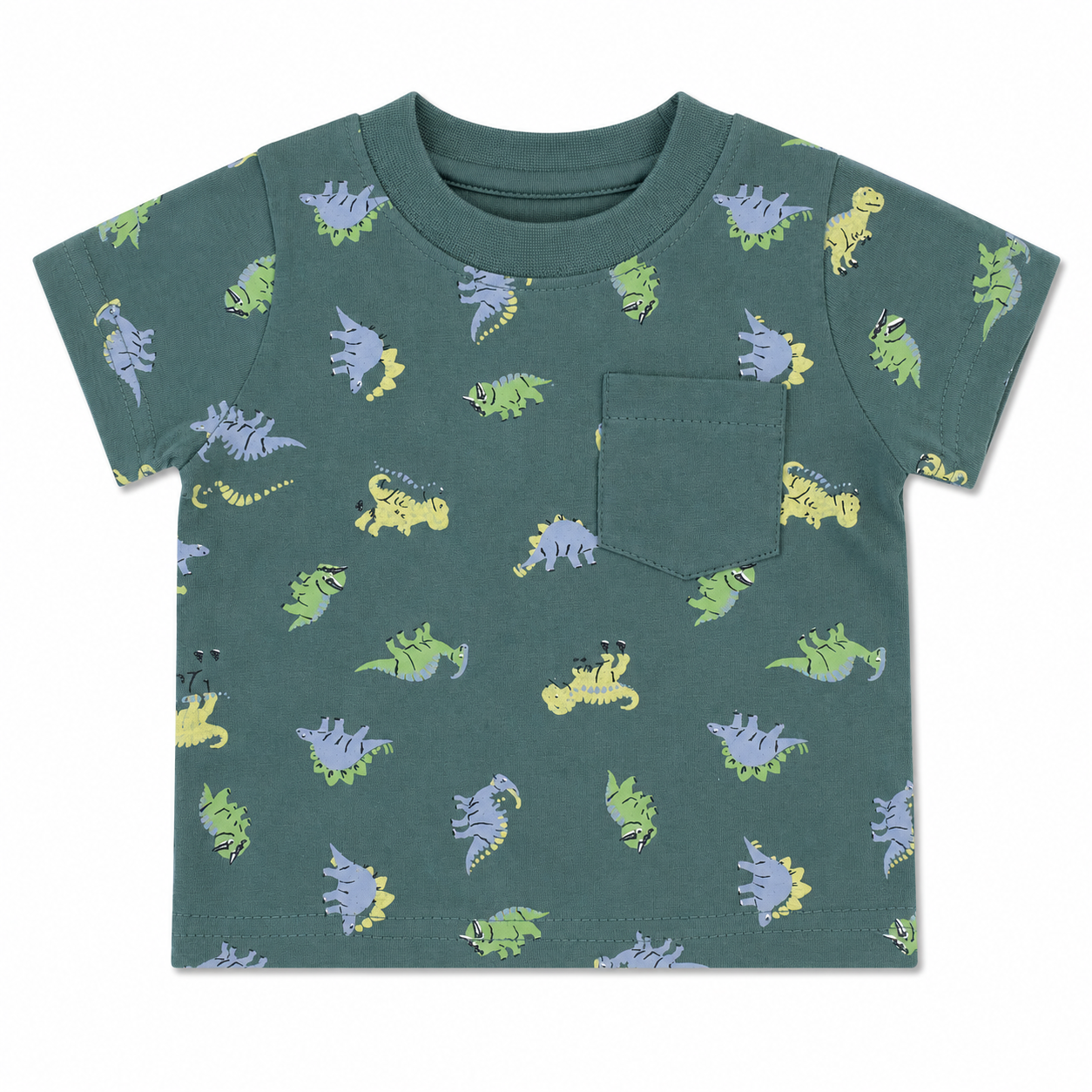 Green Dinos Tee & Shorts Set