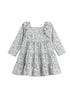 Doggie Doodles Dress in grey with dog print by Mabel & Honey, alternate view