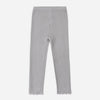 Dusty blue ribbed knit leggings by Rylee and Cru laid flat