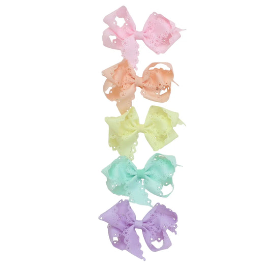 Lace Edge Grosgrain Bow