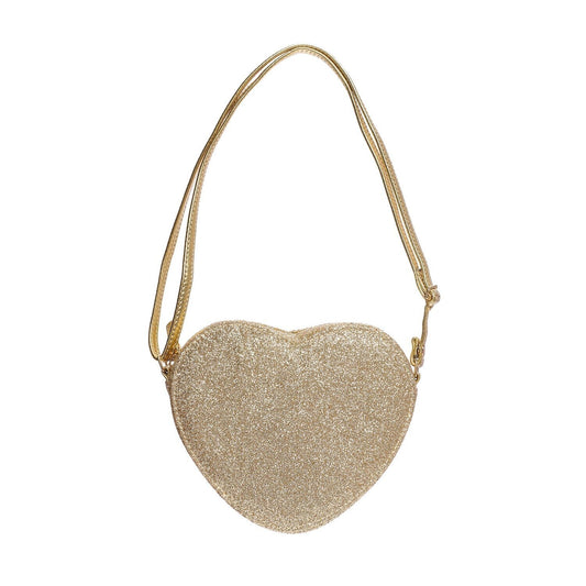 Love Heart Gold Glitter Purse