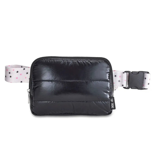 Black Puffer Star Strap Belt Bag
