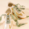 Green Gingham Shoelaces