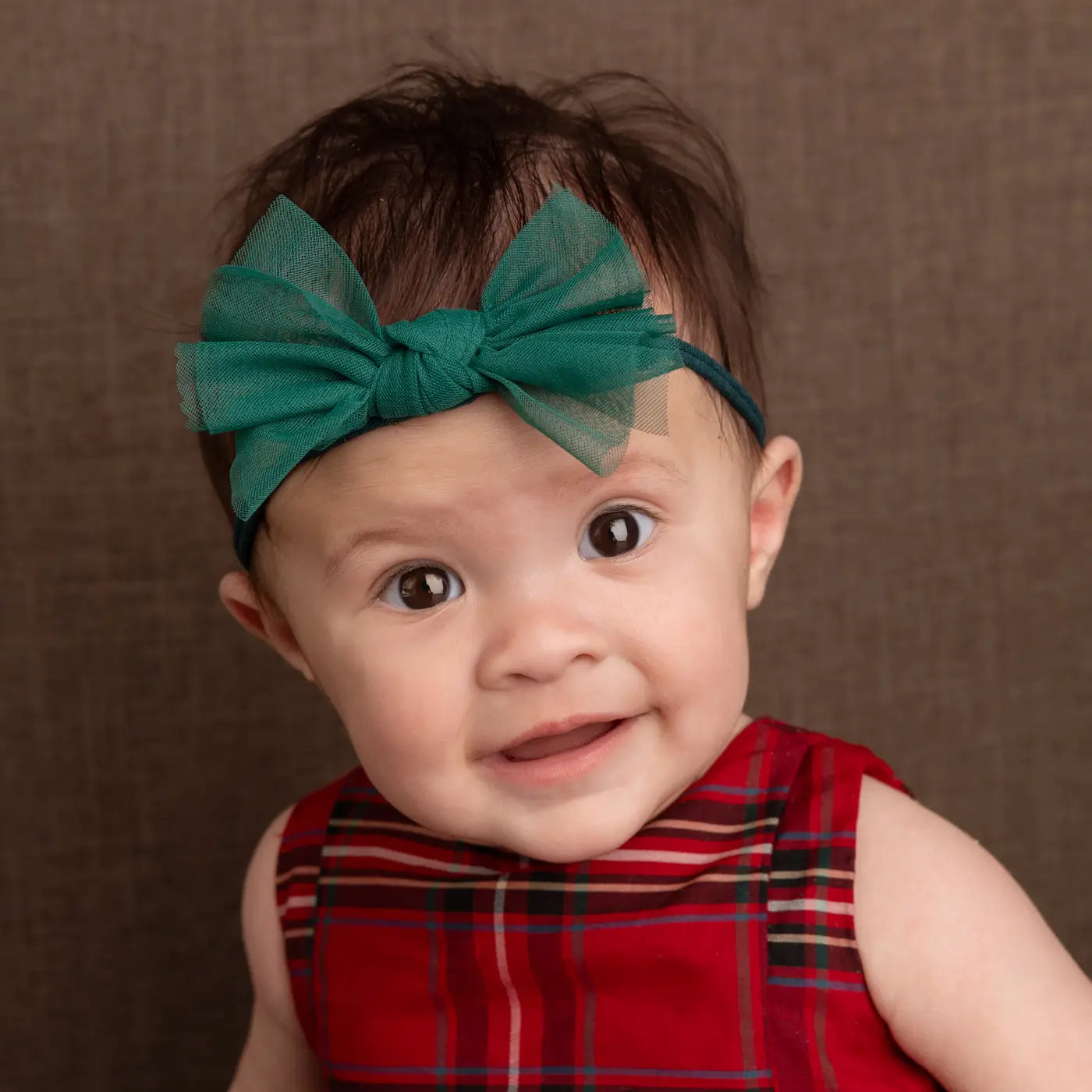 Forest Tulle Bow Baby Headband