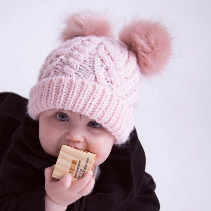 Blush Double Pom Hat