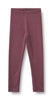 Eggplant ribbed leggings for girls on a white background