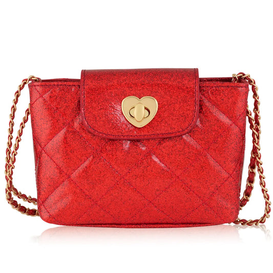 Paige Red Glitter Purse