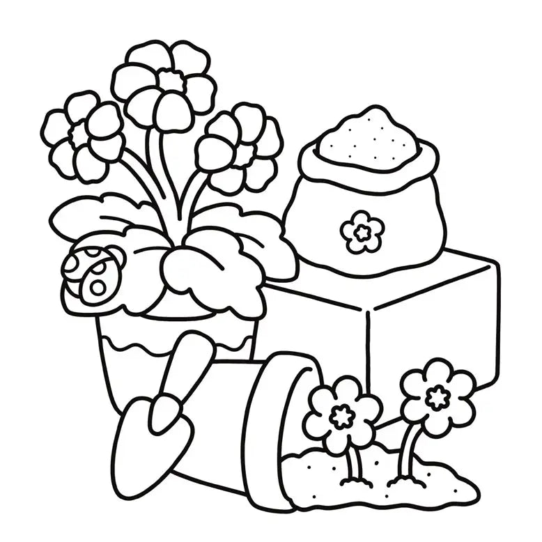 Garden Corners Coloring Book