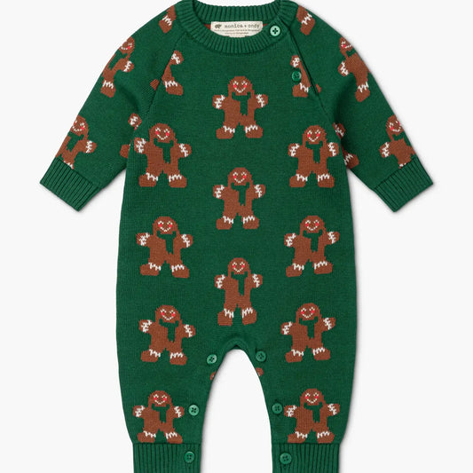 Gingerbread Sweater Romper