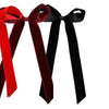 Black Velvet & Satin Long Tail Bow