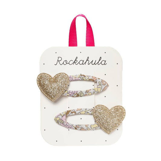 Fairytale Floral Heart Clips