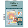 Calming dot-by-letter activity pad with botanical scenes