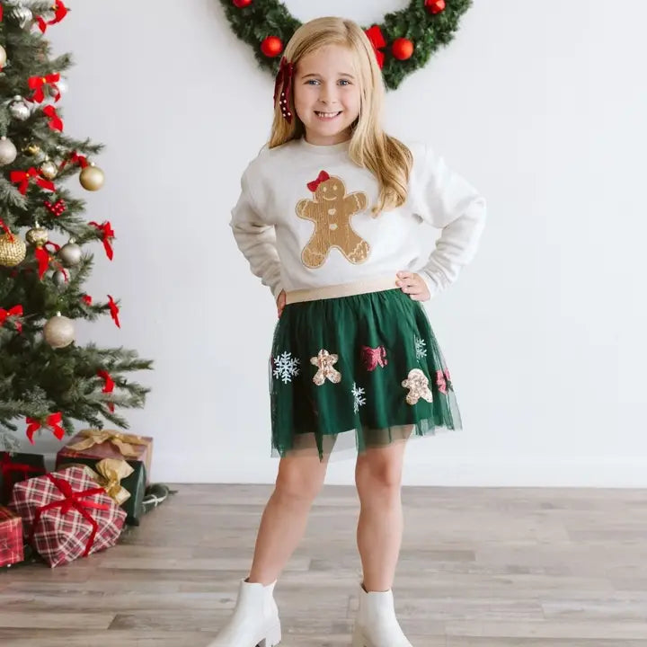 Gingerbread Sequin Sweatshirt