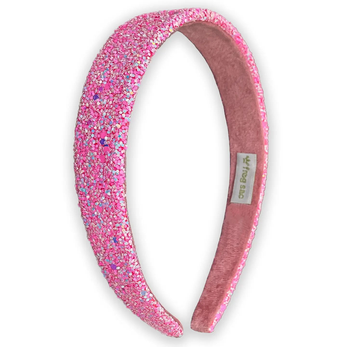 Pink Tapered Chunky Glitter Headband