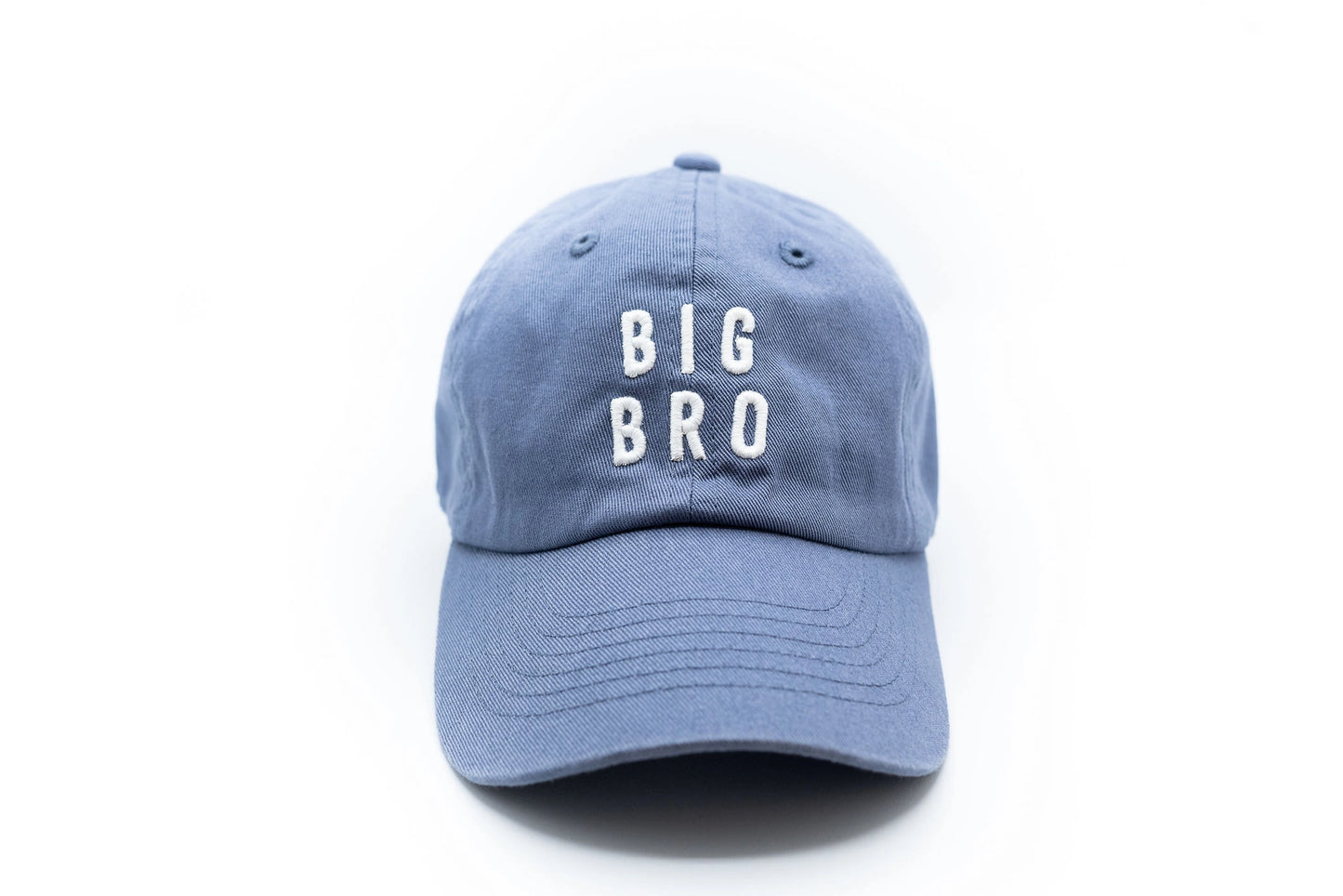 Blue cap with 'BIG BRO' text on a white background