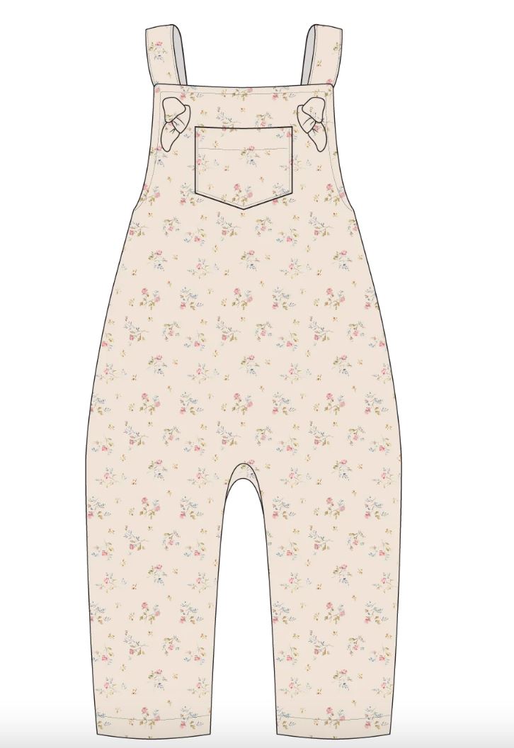 Floral Muslin Overalls 120 BABY GIRLS APPAREL Jamie Kay 3-6m 