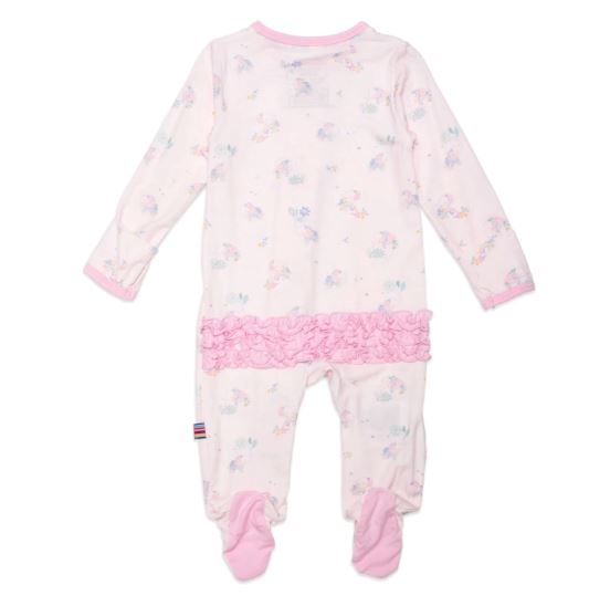 Forget Me Not Ruffle Magnetic Footie 120 BABY GIRLS APPAREL Magnetic Me 