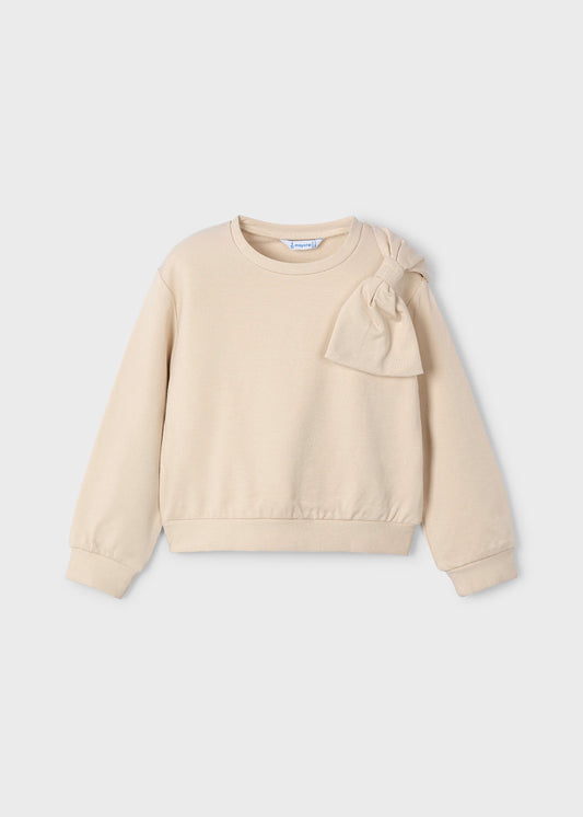 Cream Big Bow Sweatshirt