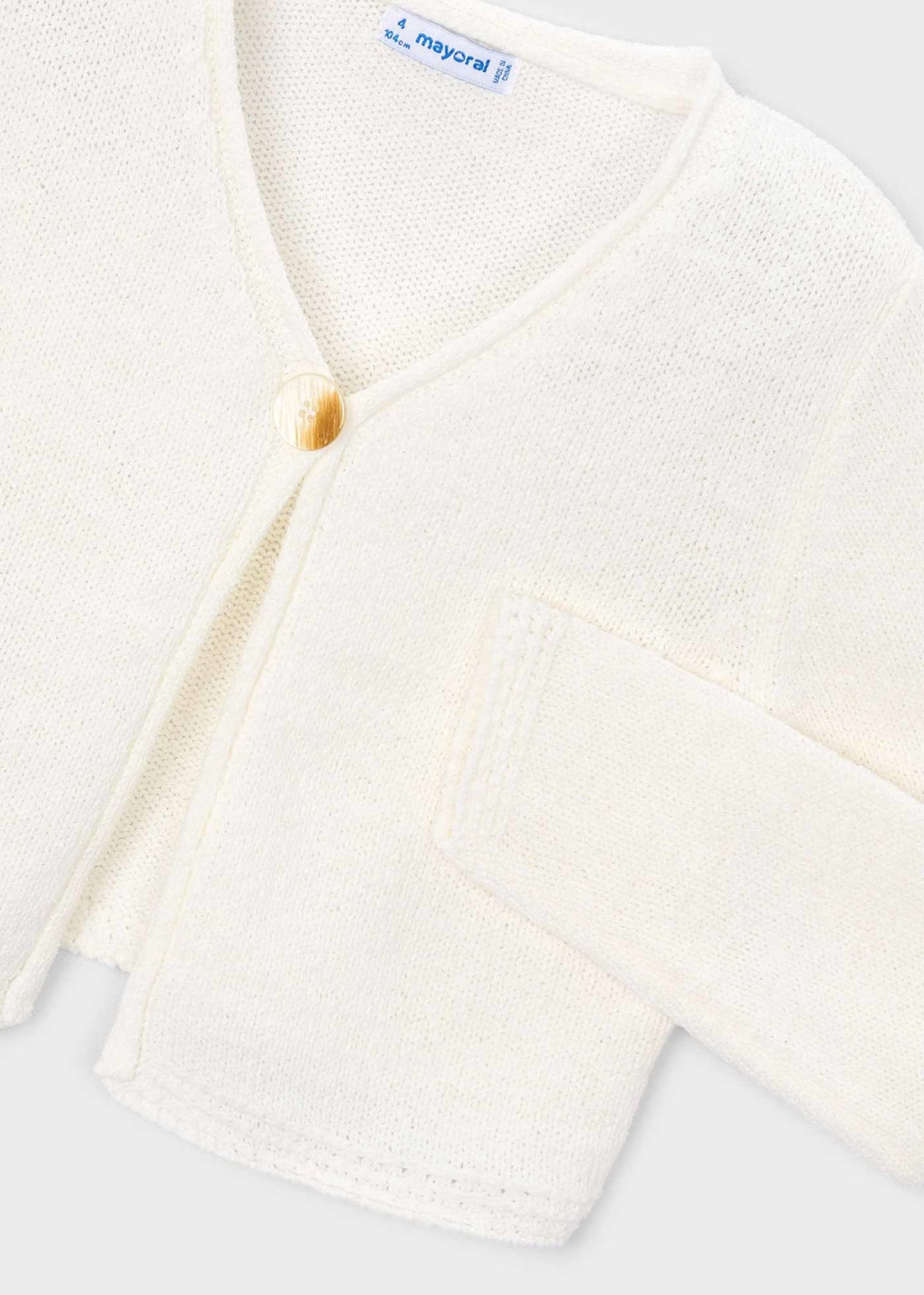 Natural One Button Cardigan