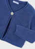 Blue One Button Cardigan