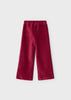 Cherry Ribbed Wide Leg Pants