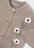 Taupe Floral Cardigan