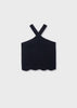 Black Cross Neck Halter