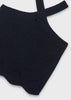 Black Cross Neck Halter
