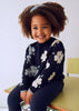 Navy Floral Sweater