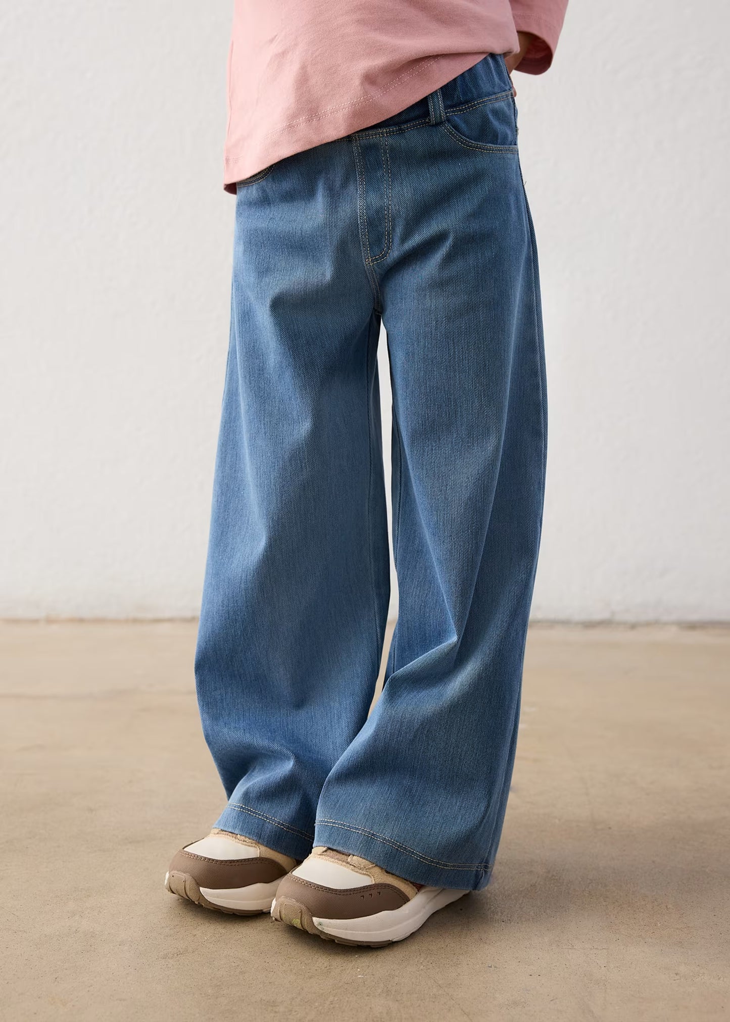Wide Leg Chambray Pants